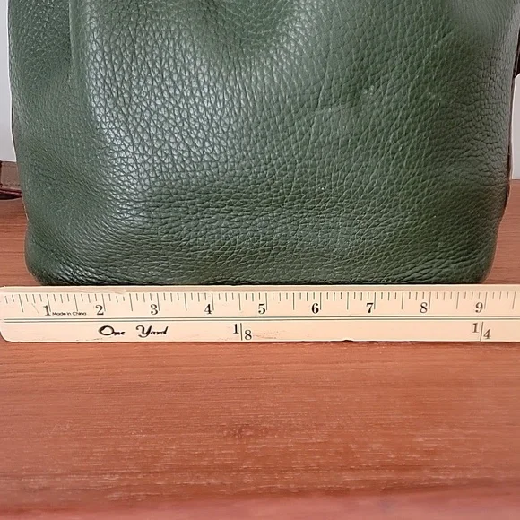 Dooney & Bourke Vintage Teton Drawstring Bucket Bag Green Drawstring - Picture 7 of 14